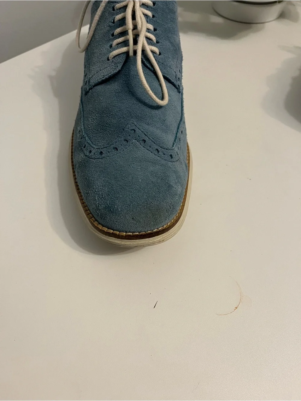 Cole Haan  Original Grand Wingtips - Light Blue Suede - Men’s 10 M